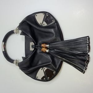 Gucci Black and Silver Shoulder Bag